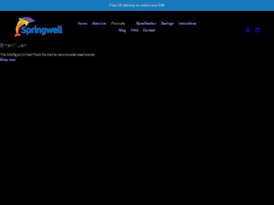 springwellsmartflush.co.uk shopify website screenshot