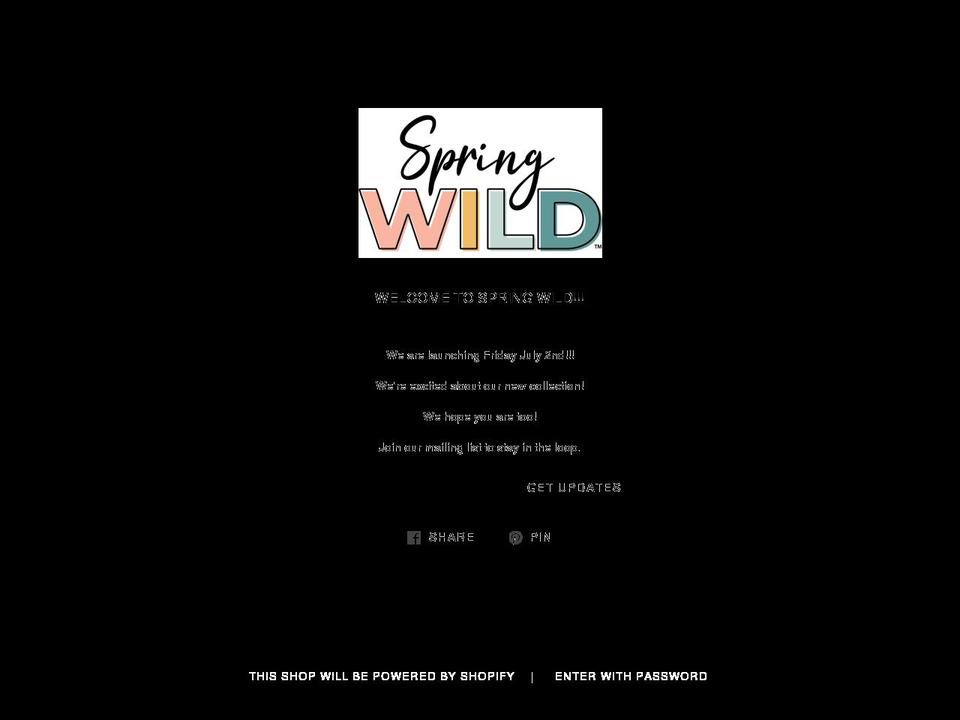 springwildinc.com shopify website screenshot