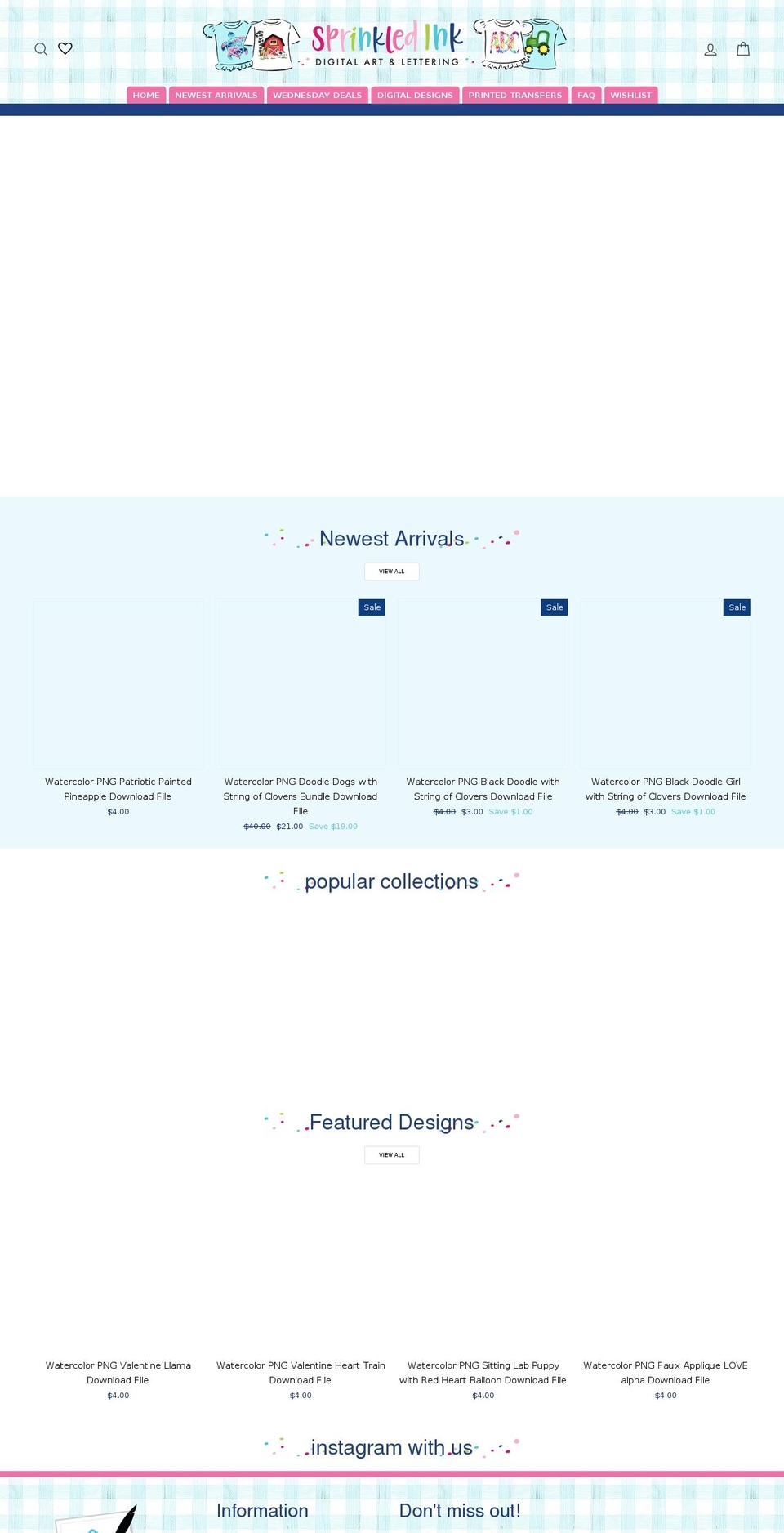 sprinkledink.com shopify website screenshot