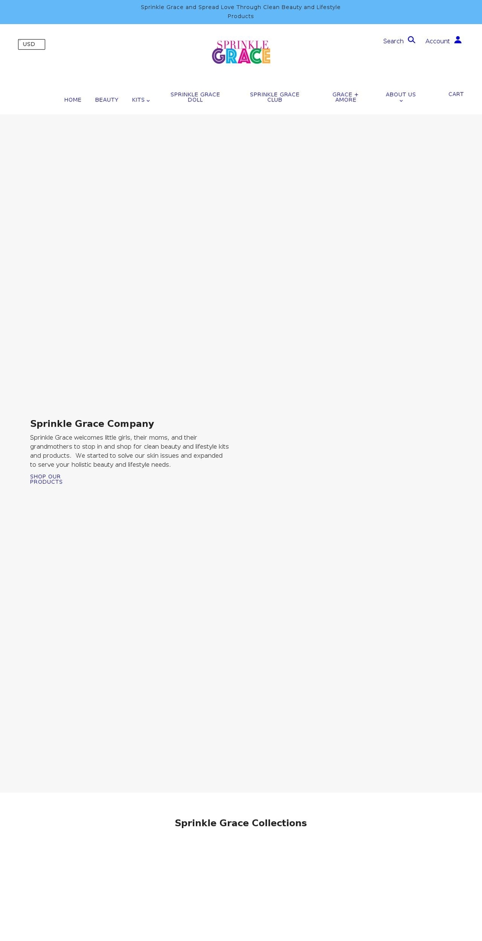 sprinklegraceco.com shopify website screenshot