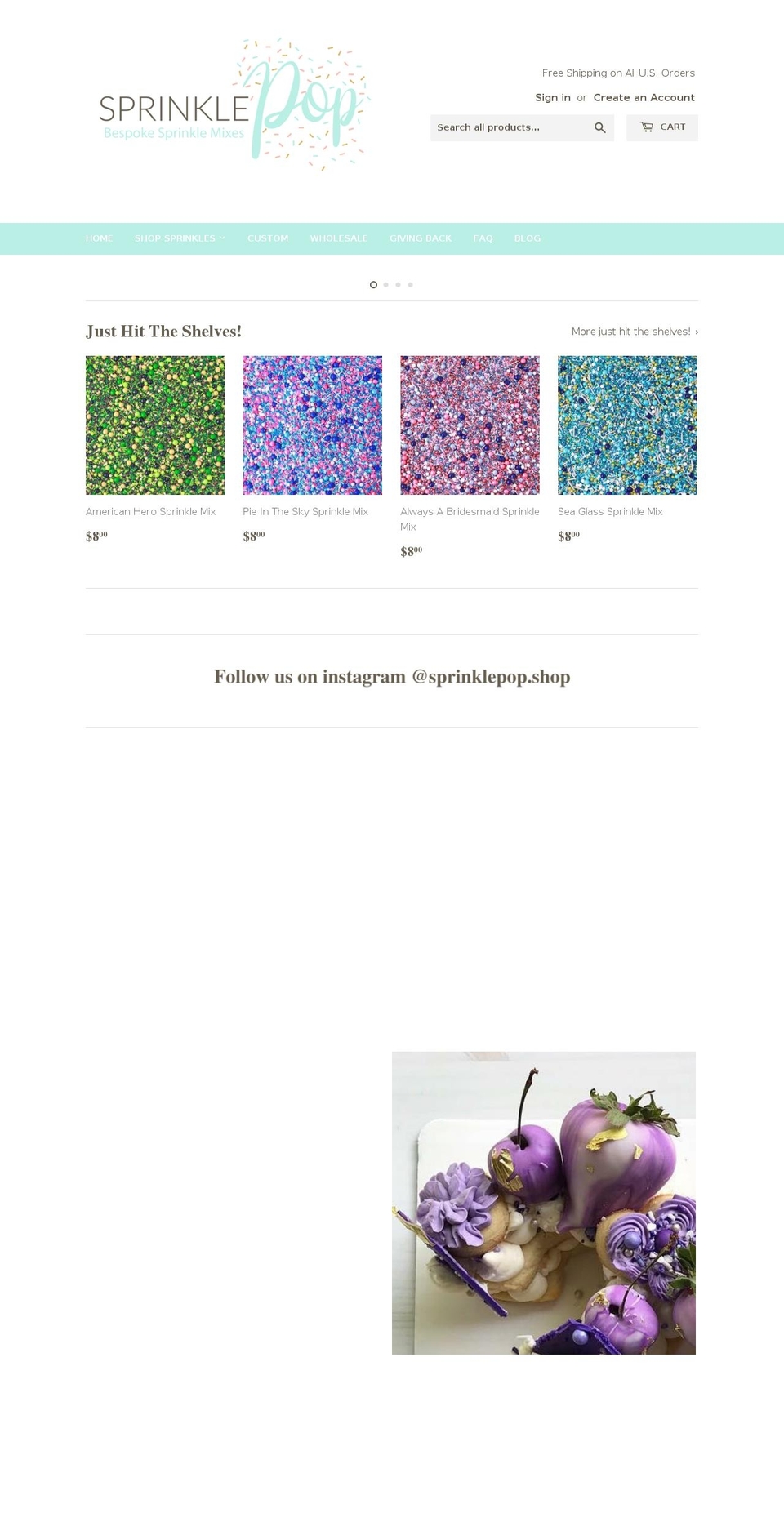 sprinklepop.shop shopify website screenshot