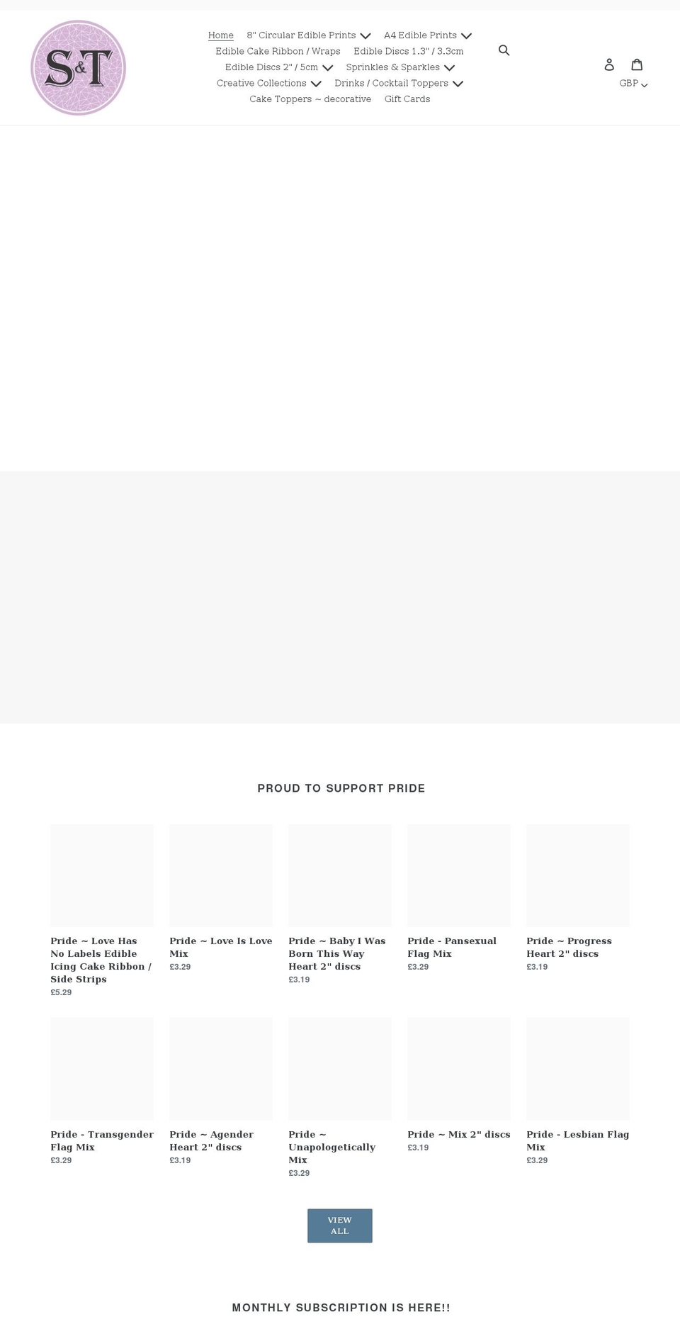 sprinklesandtoppers.com shopify website screenshot