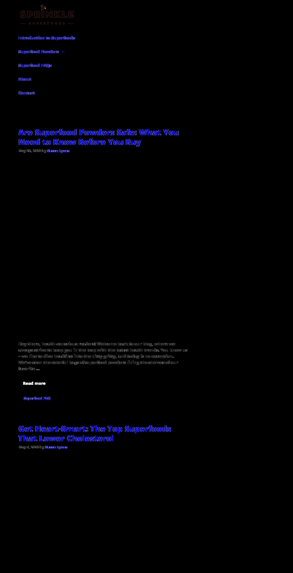 sprinklesuperfoods.com — Shopify storefront screenshot