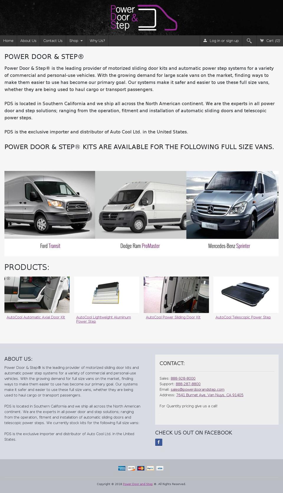 sprintermotorizedstep.com shopify website screenshot