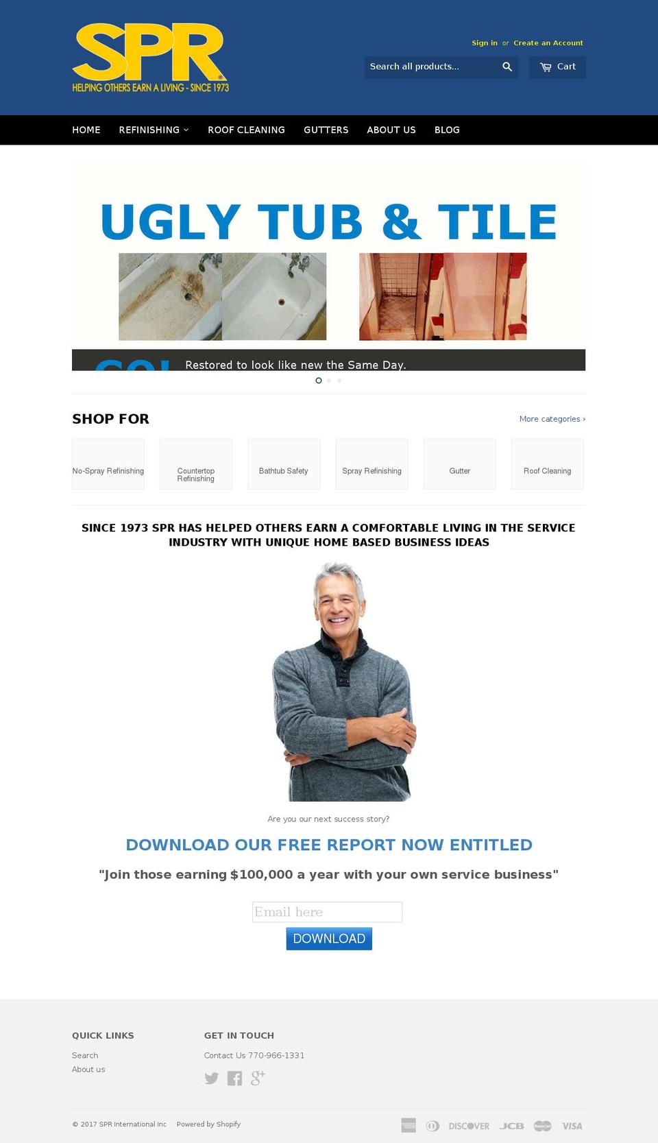 sprinternationalinc.com shopify website screenshot