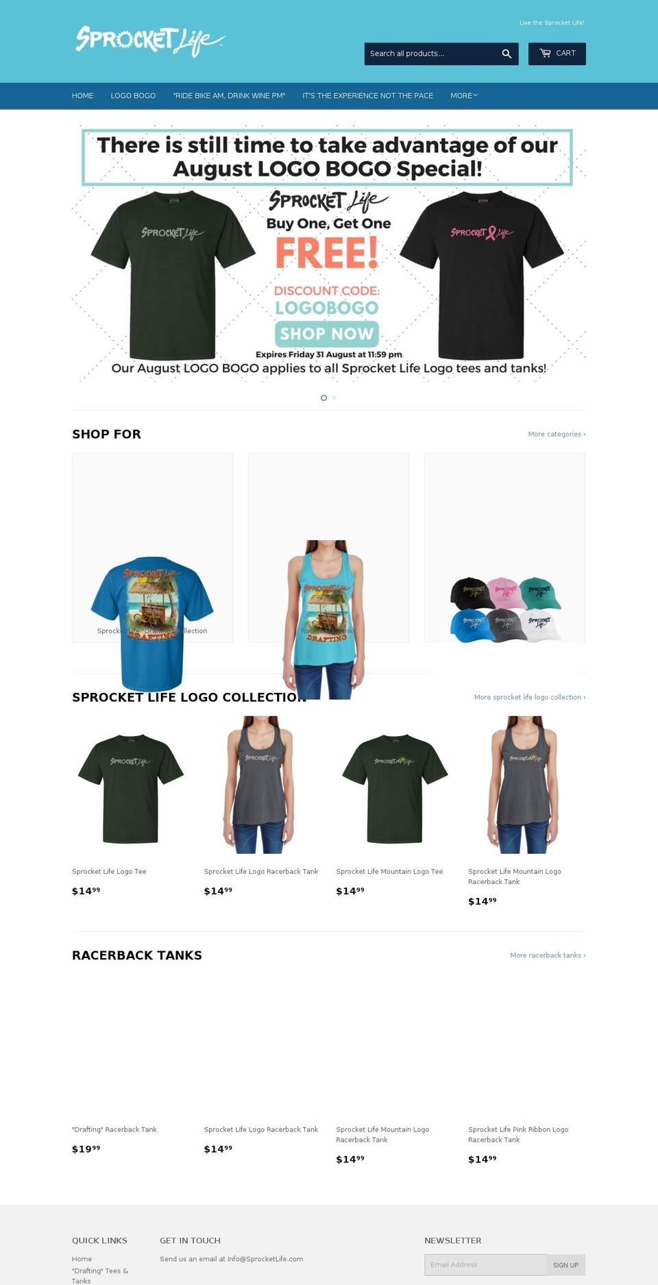 sprocketlife.com shopify website screenshot