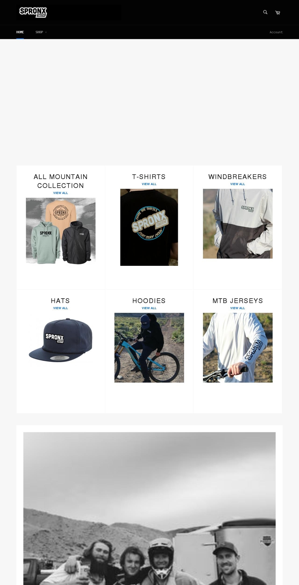 spronxcollective.com shopify website screenshot