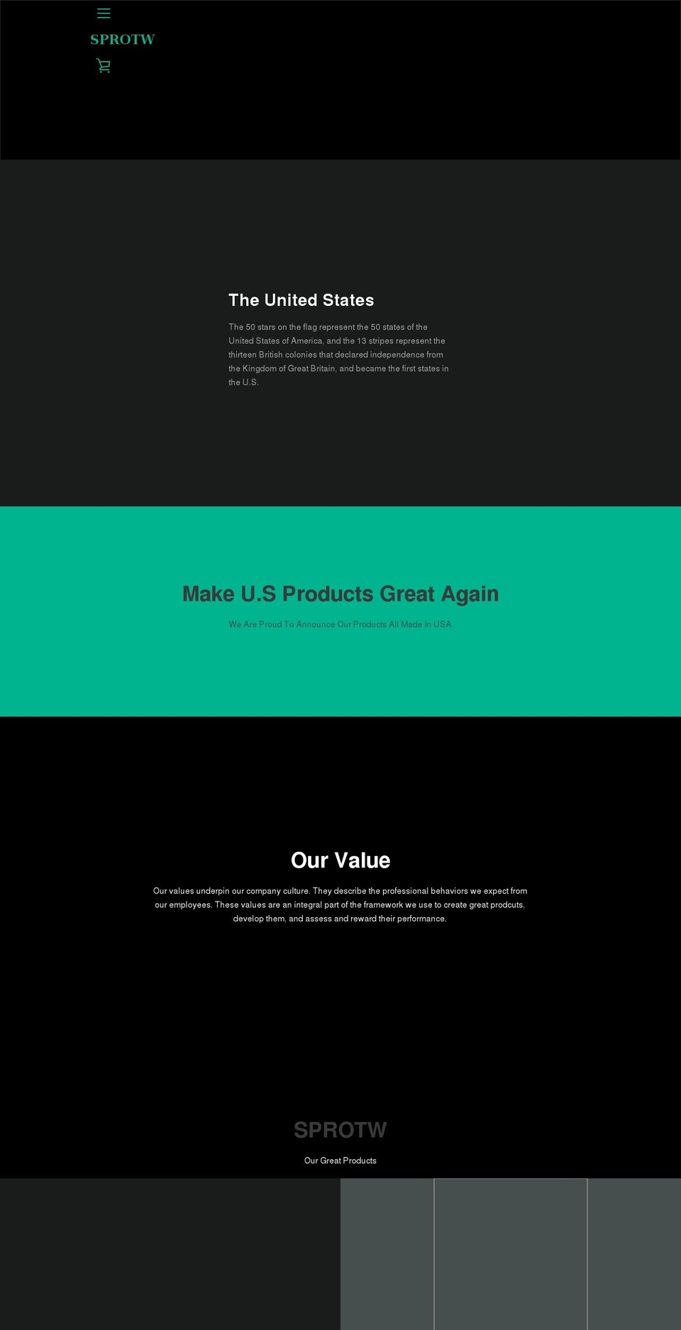 sprotw.com shopify website screenshot