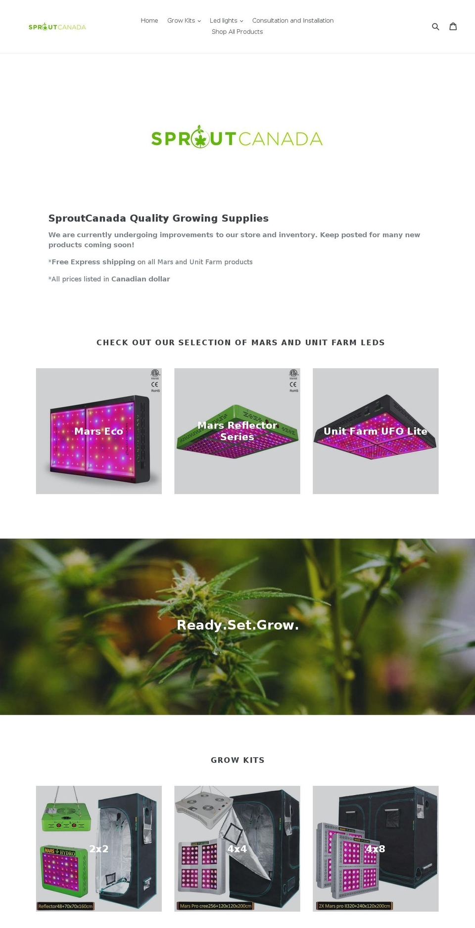 sproutcanada.com — Shopify storefront screenshot