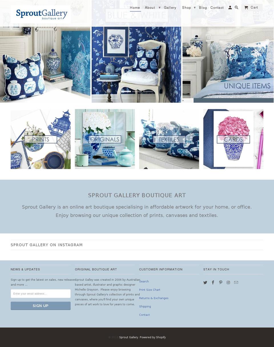 OOTS Retina Update Shopify theme site example sproutgallery.com.au