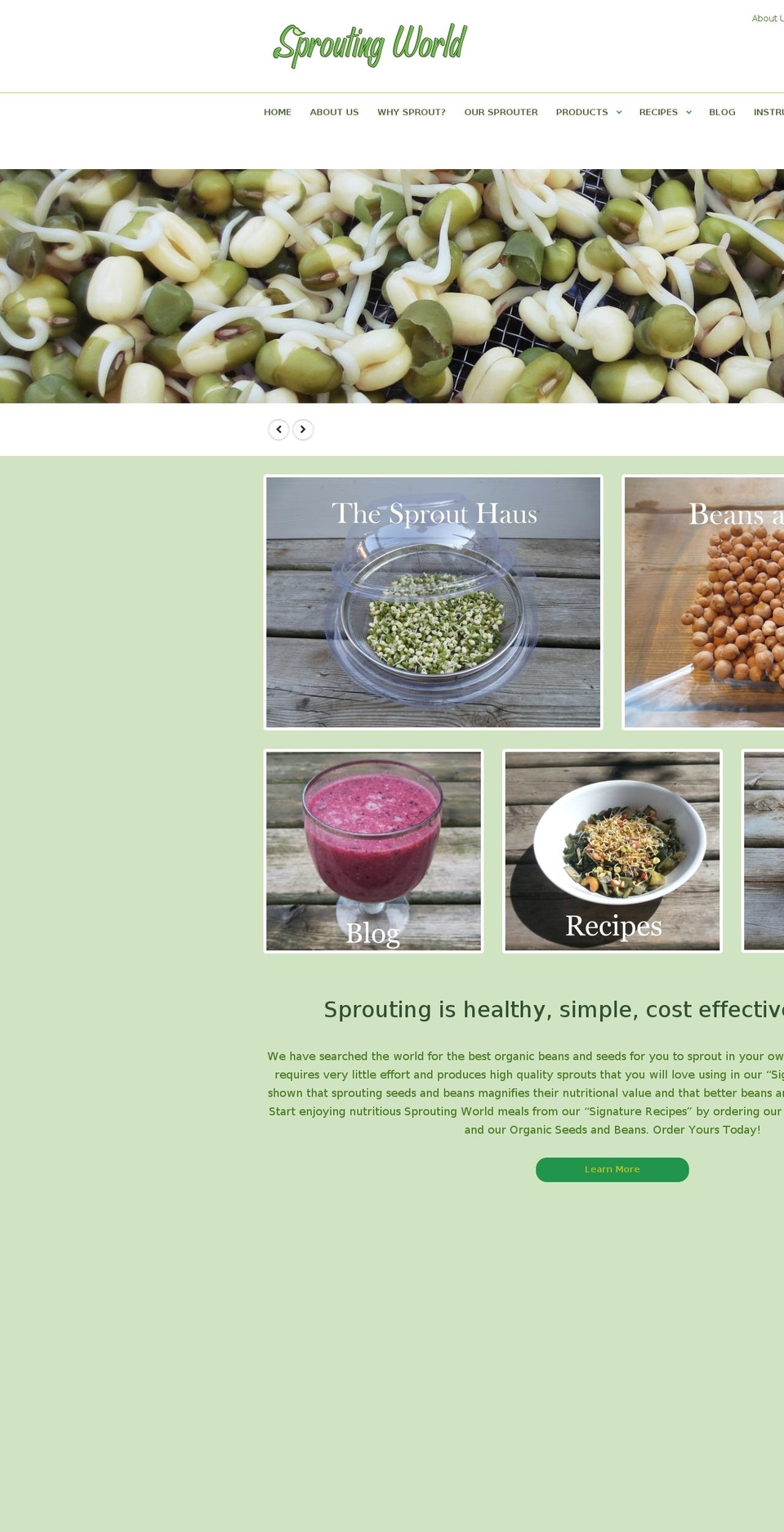 sproutgrowers.net shopify website screenshot