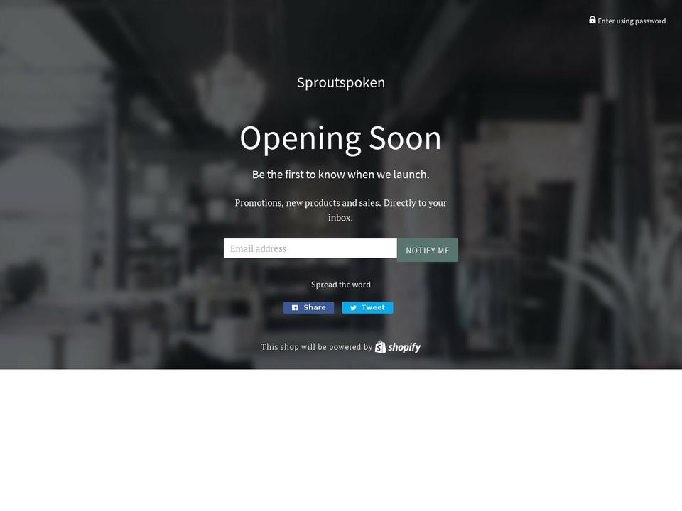 sproutspoken.com shopify website screenshot