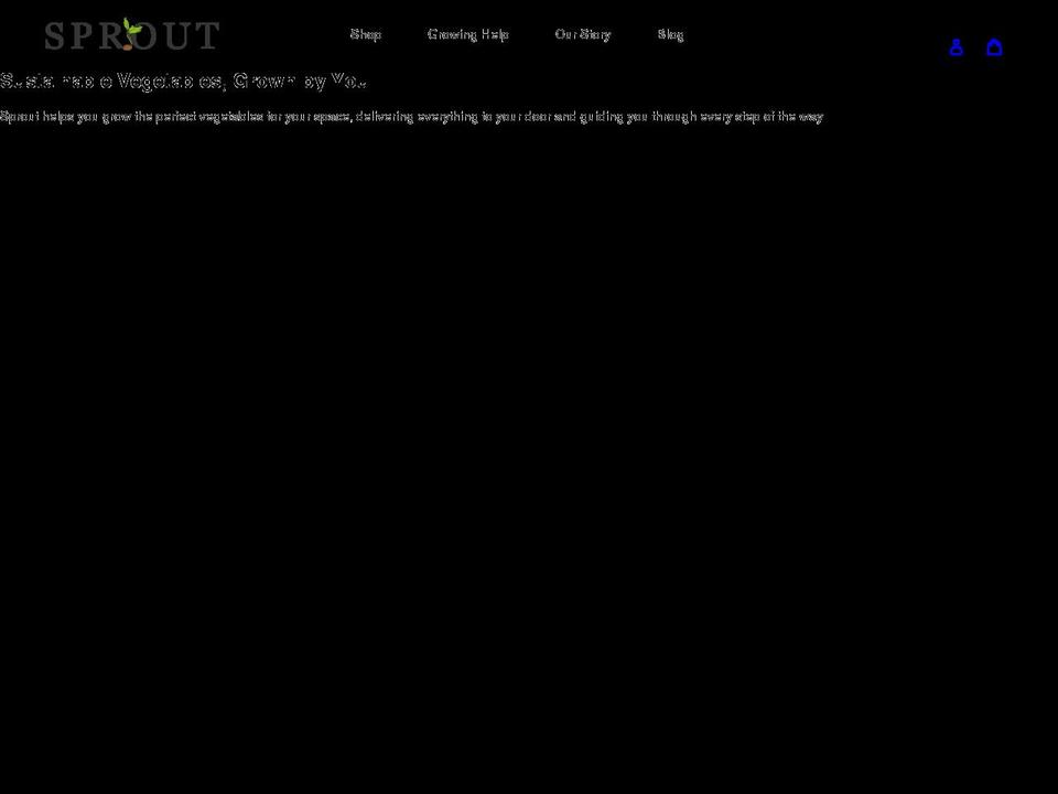 sproutvegetables.co.uk shopify website screenshot