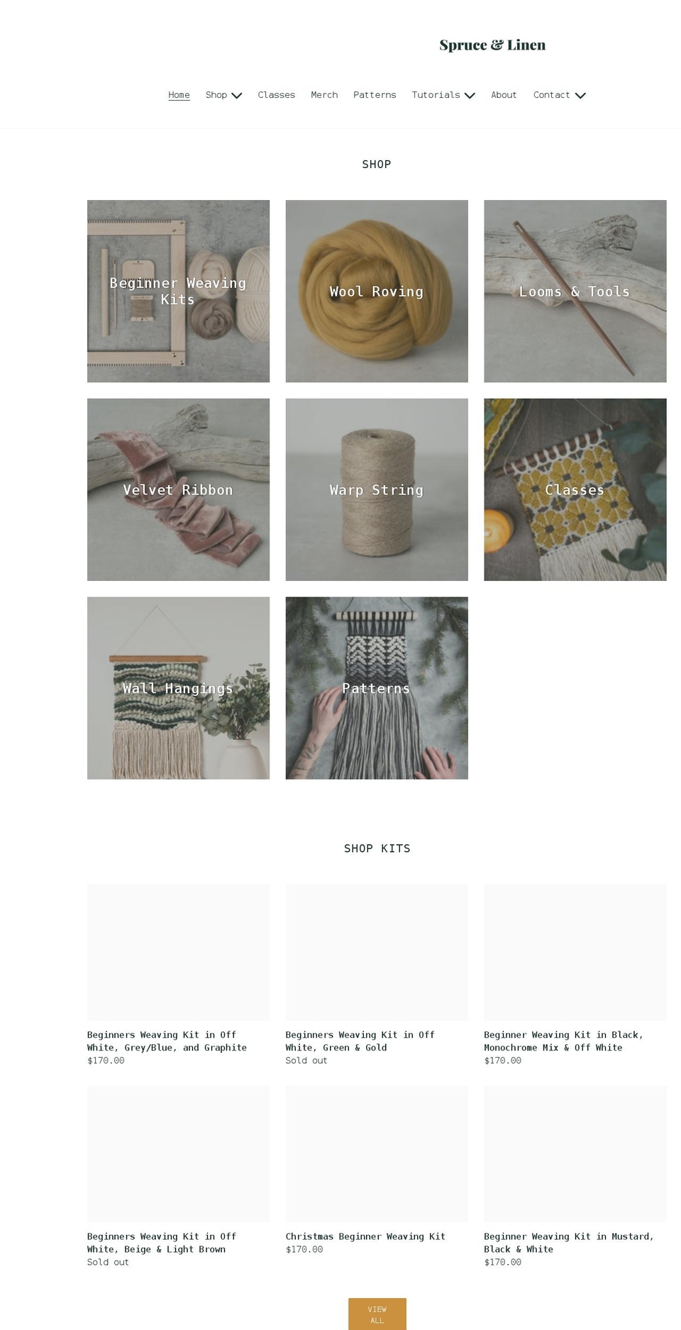spruceandlinen.com shopify website screenshot