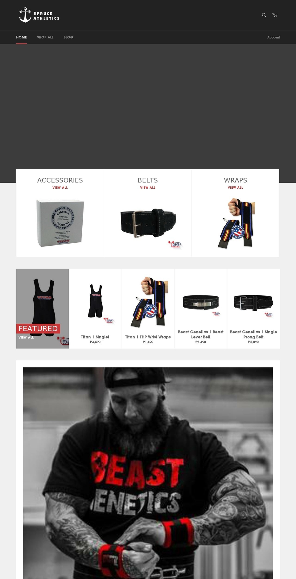 spruceathletics.com shopify website screenshot