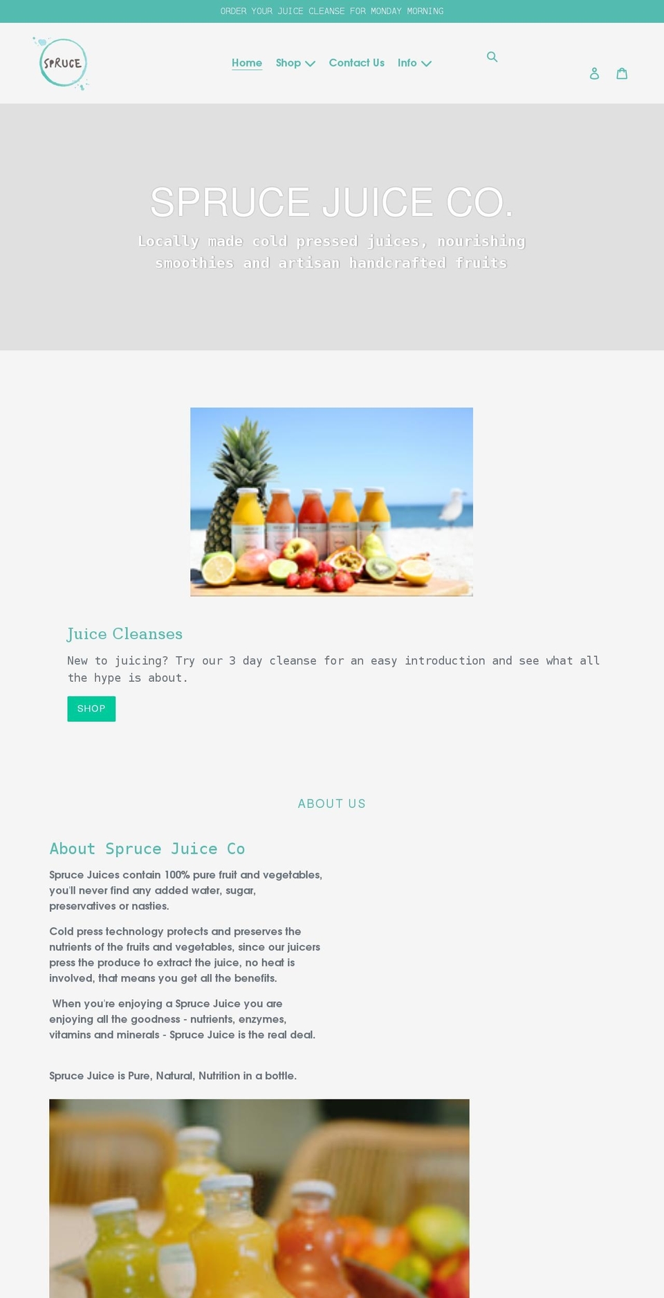 sprucejuice.com.au shopify website screenshot