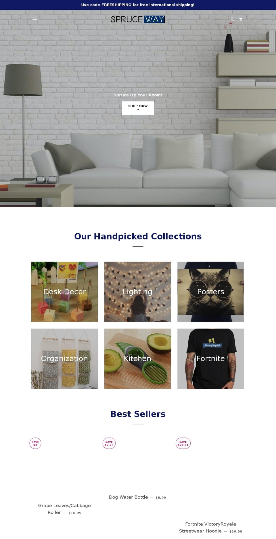 spruceway.com — Shopify storefront screenshot