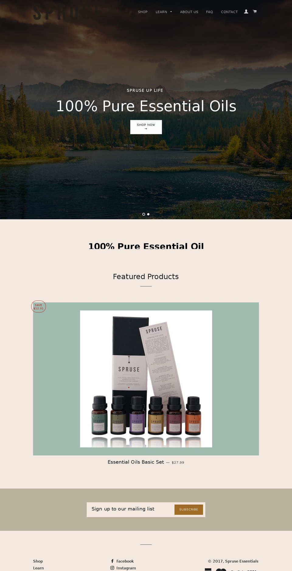 spruse.ca shopify website screenshot