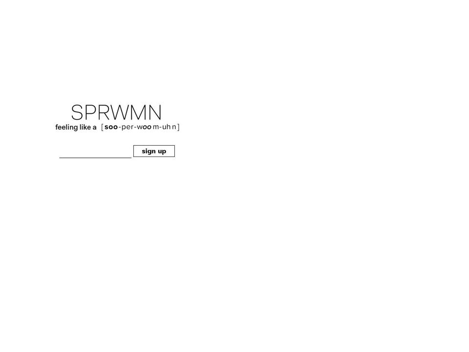 sprwmn.com shopify website screenshot