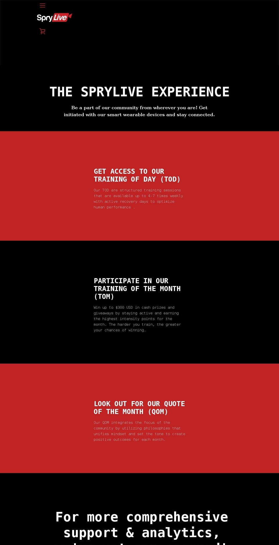 sprylive.com shopify website screenshot