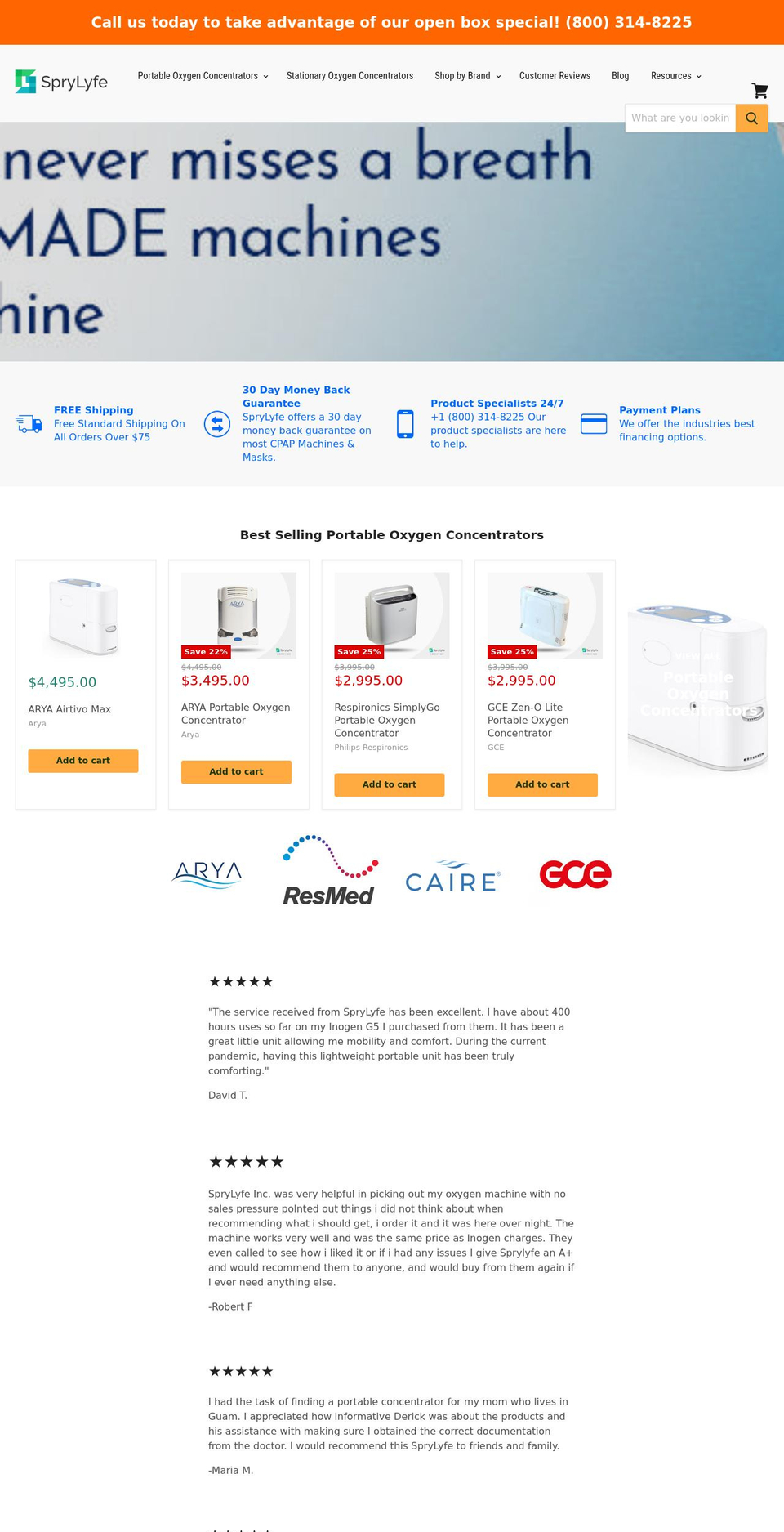 sprylyfe.com shopify website screenshot