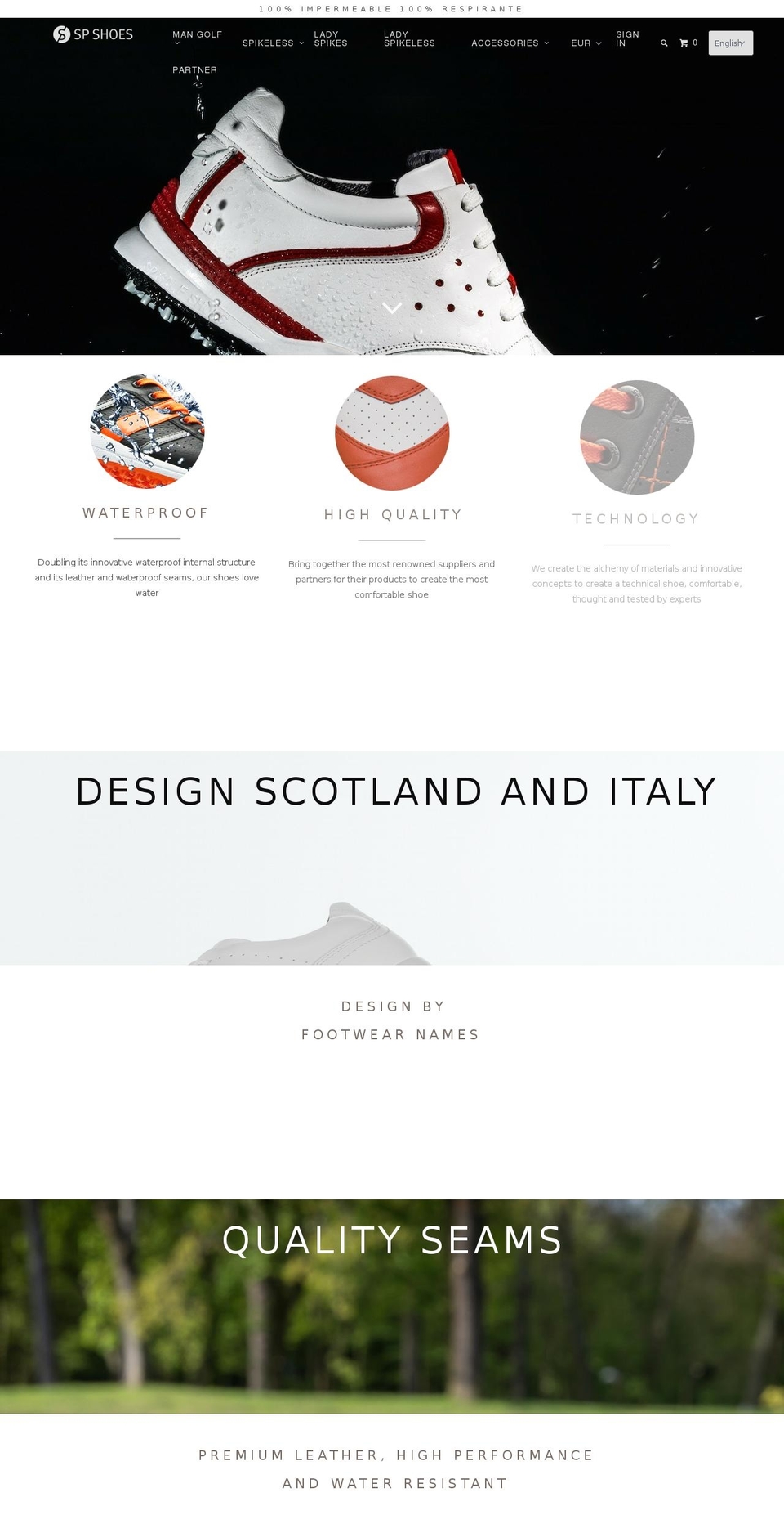spshoe.com shopify website screenshot