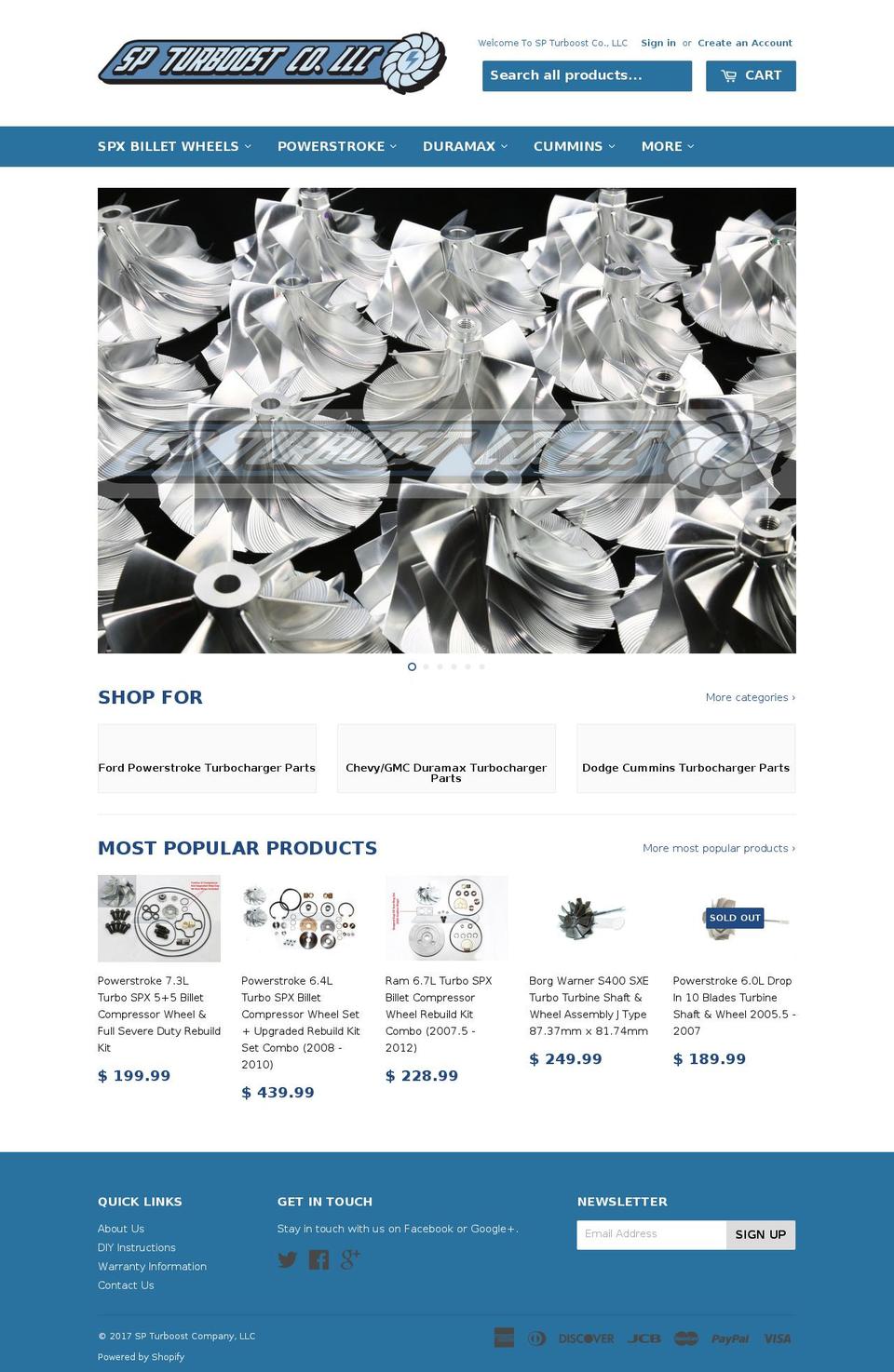 spturboost.com shopify website screenshot