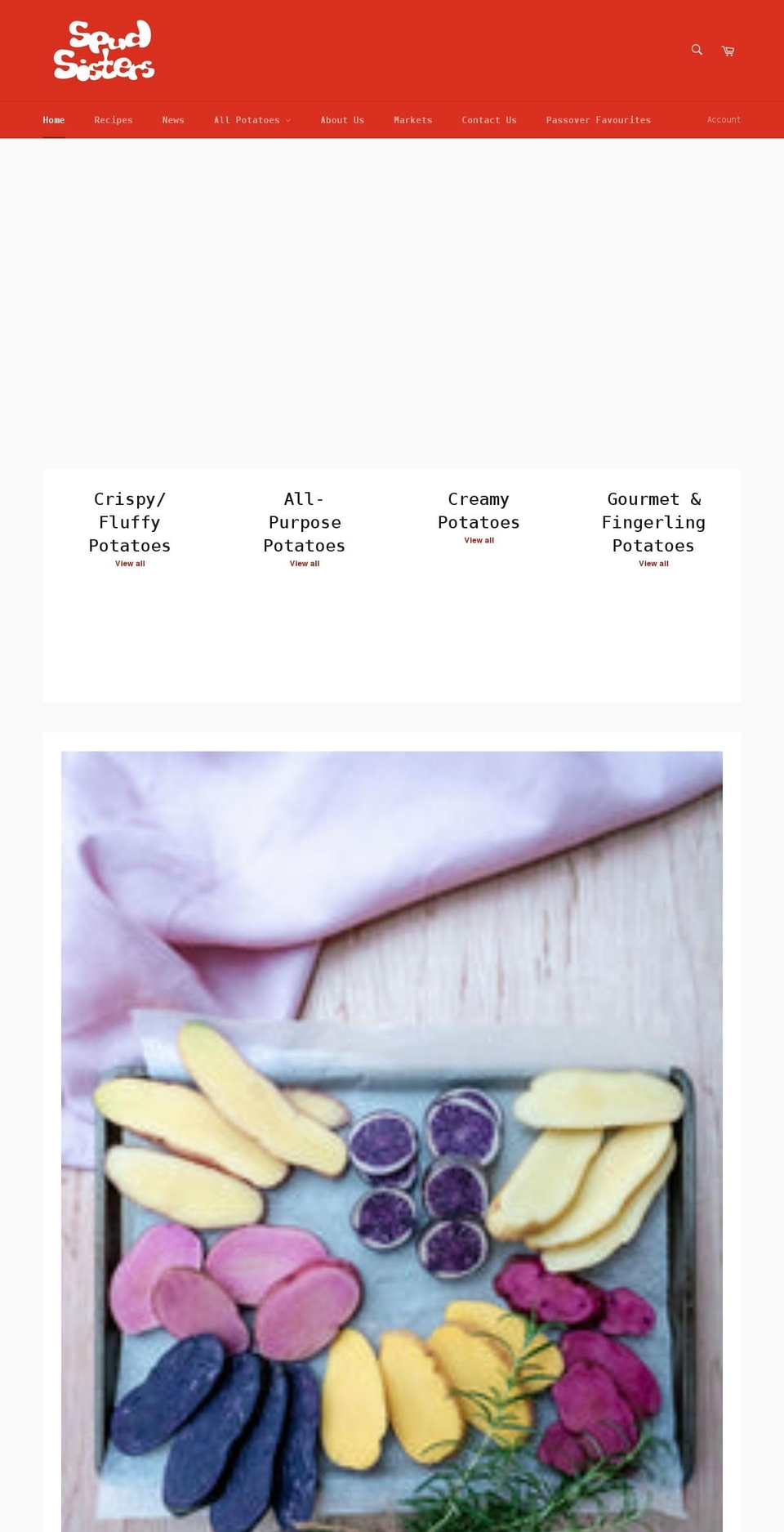 spudsisters.com.au shopify website screenshot