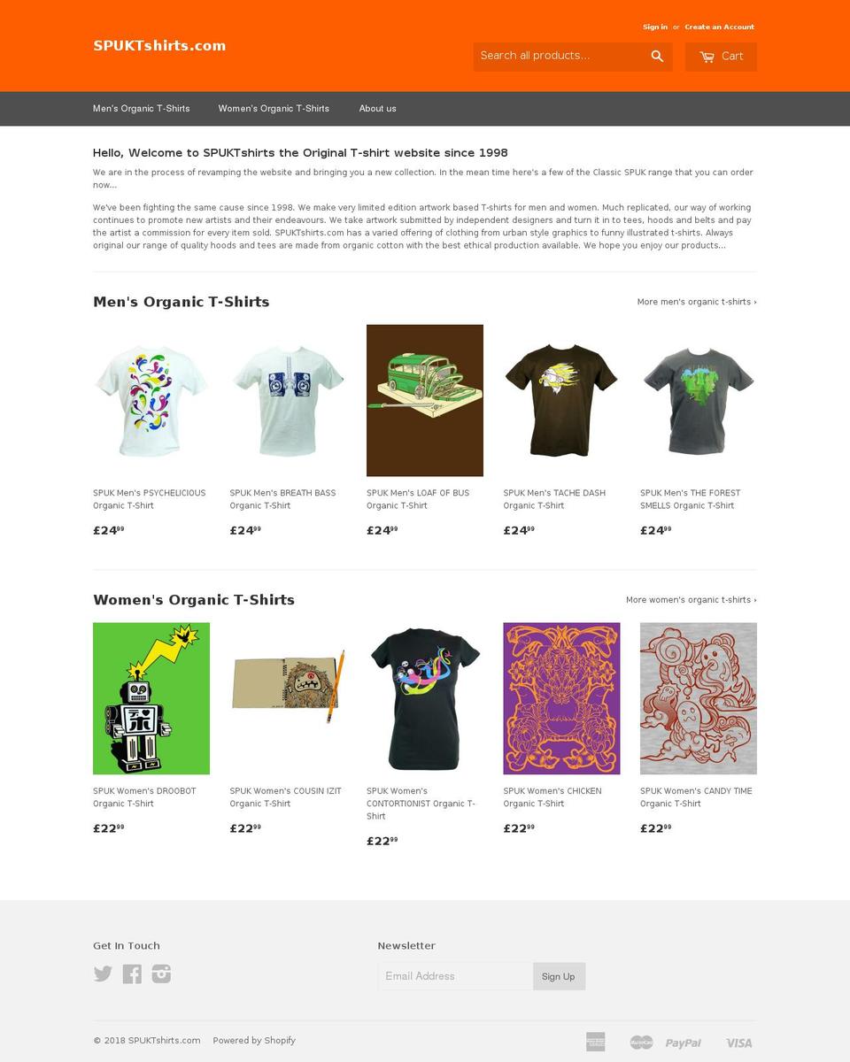 spukclothing.com — Shopify storefront screenshot