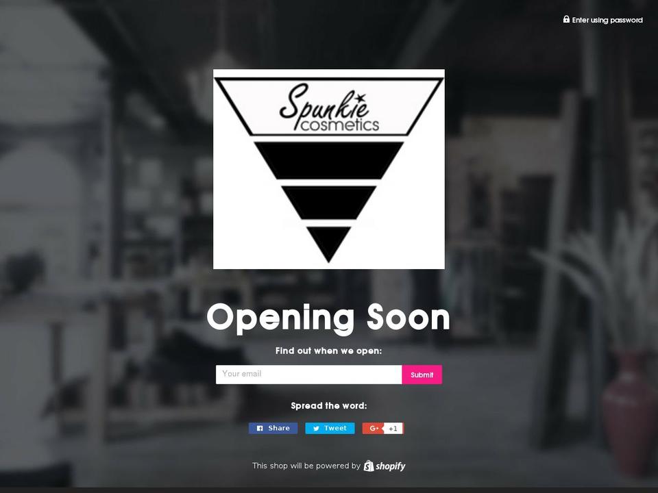 spunkiecosmetics.com shopify website screenshot