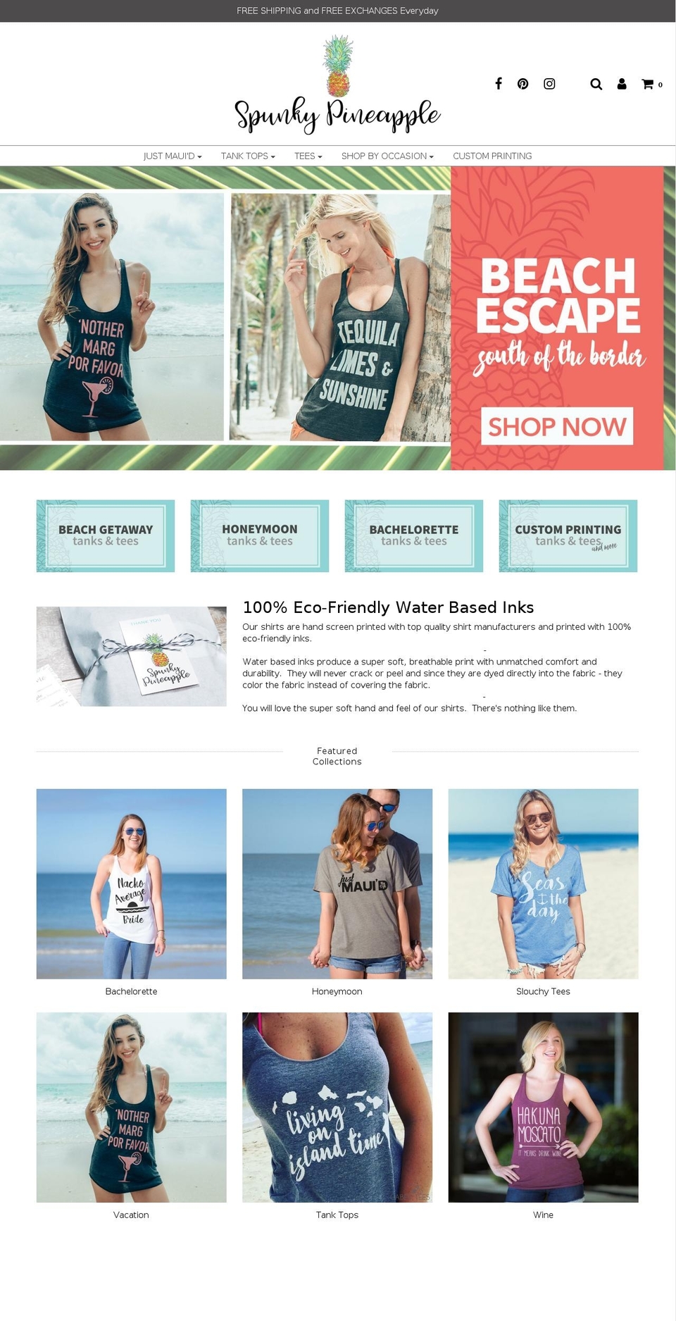 spunkypineapple.com shopify website screenshot