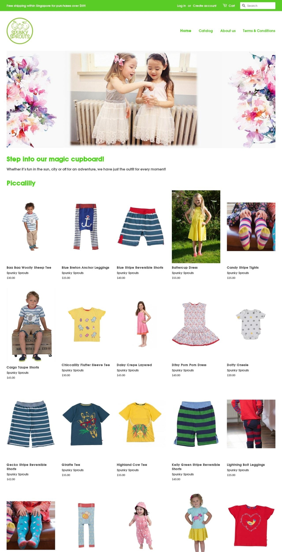 spunkysprouts.biz shopify website screenshot