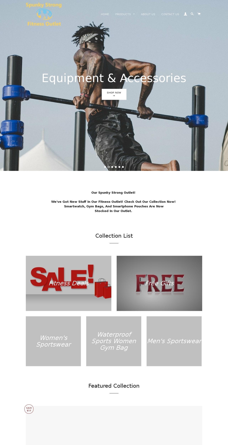 spunkystrong.com — Shopify storefront screenshot
