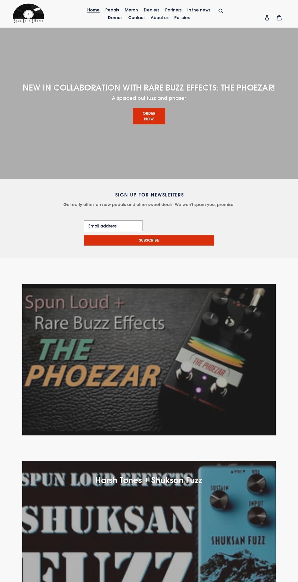 spunloud.com shopify website screenshot
