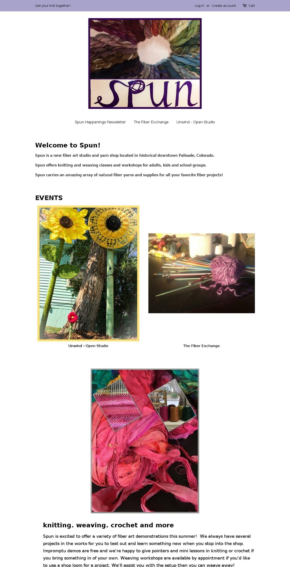 spunpalisade.com shopify website screenshot