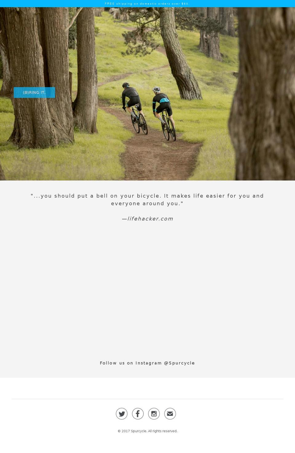 spurcycle.com shopify website screenshot