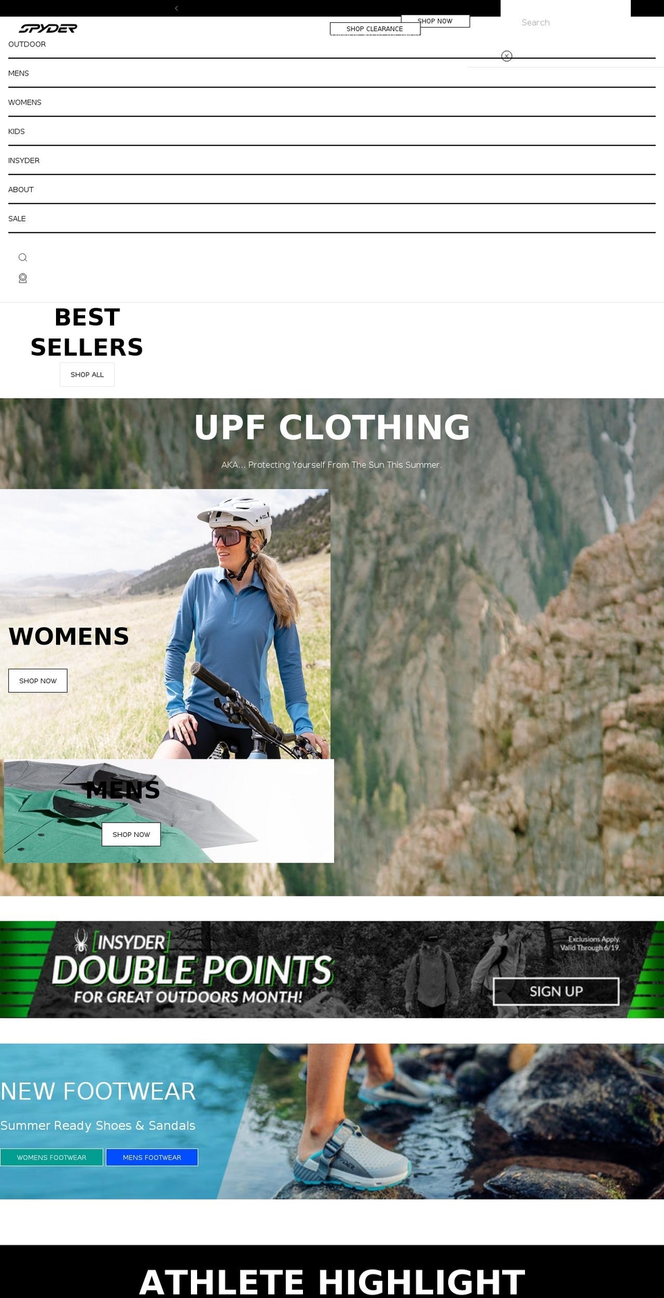 spyder-active.myshopify.com shopify website screenshot