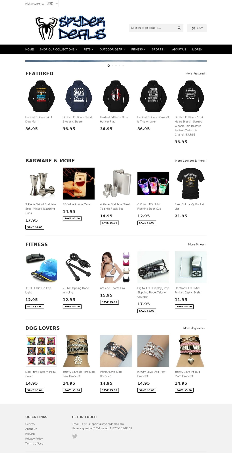 dealmillsv1 Shopify theme site example spyderdeals.com