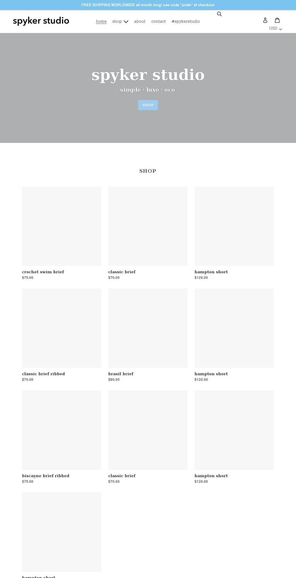 spykerswim.com shopify website screenshot