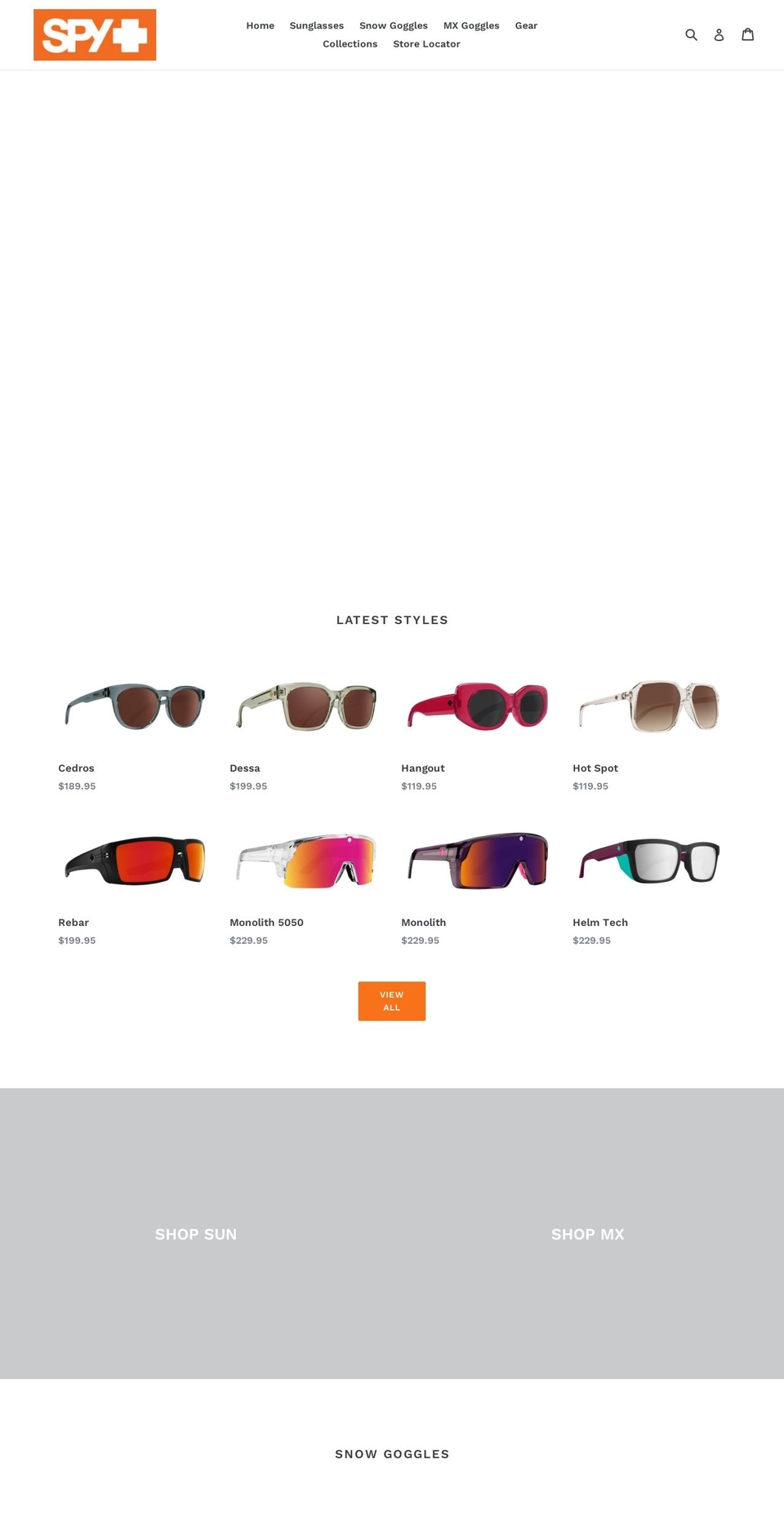 spyoptic.com.au shopify website screenshot