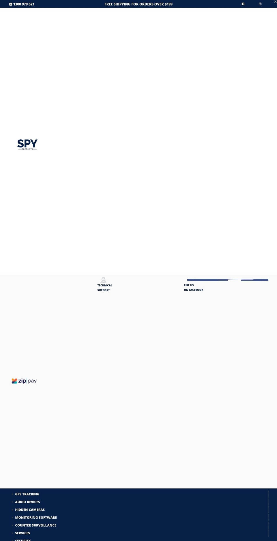spyproducts.com.au shopify website screenshot