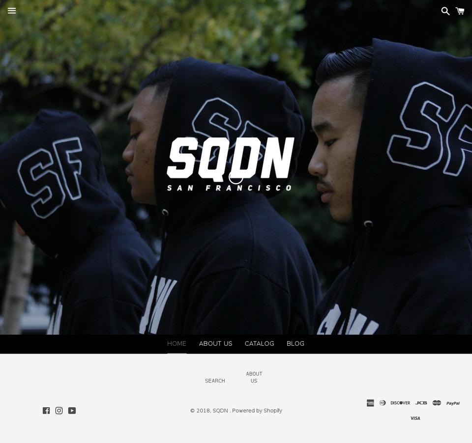 sqdnsf.com shopify website screenshot