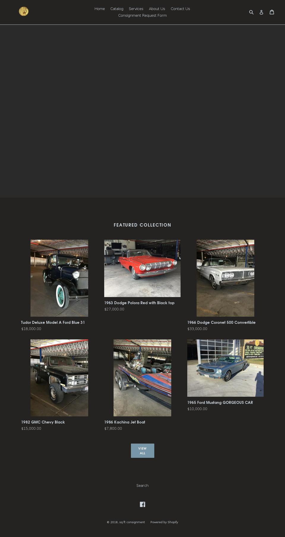 sqftconsignment.com shopify website screenshot