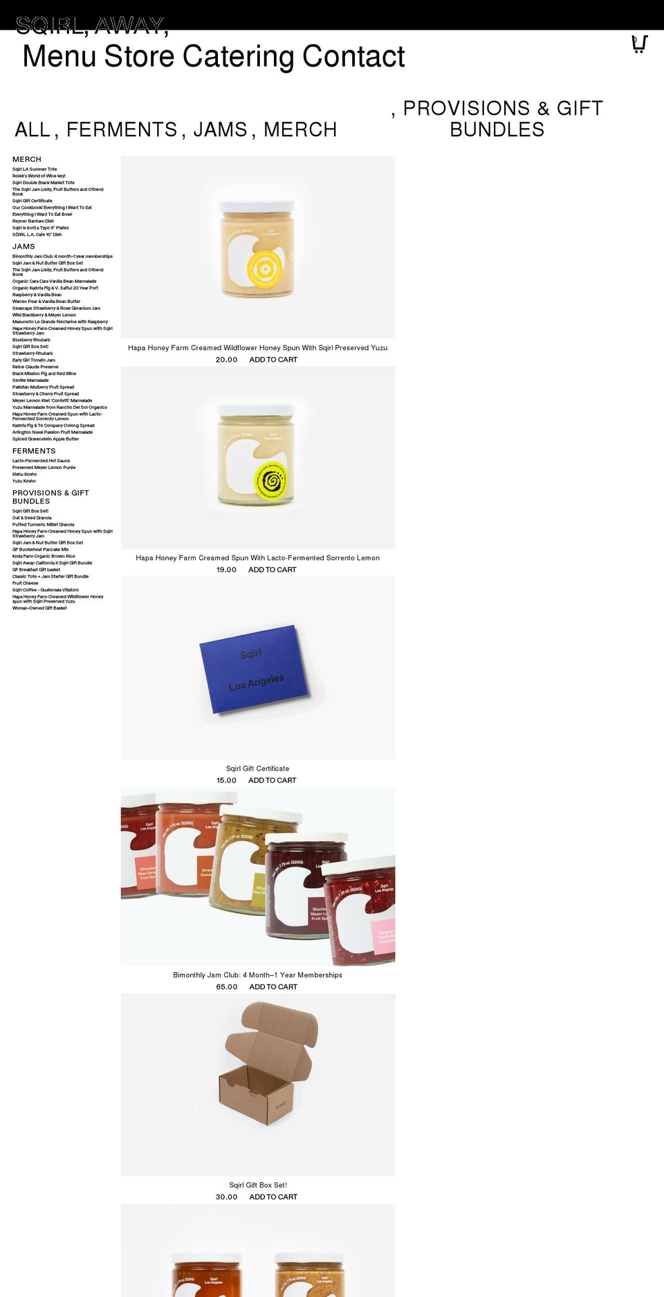 sqirl.myshopify.com shopify website screenshot
