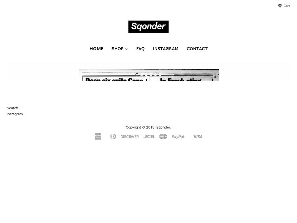 sqonder.com — Shopify storefront screenshot