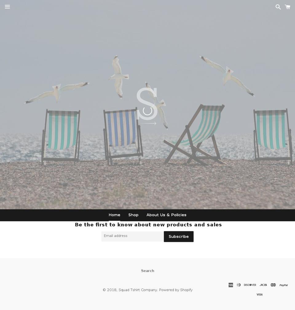 squadtshirtcompany.com shopify website screenshot