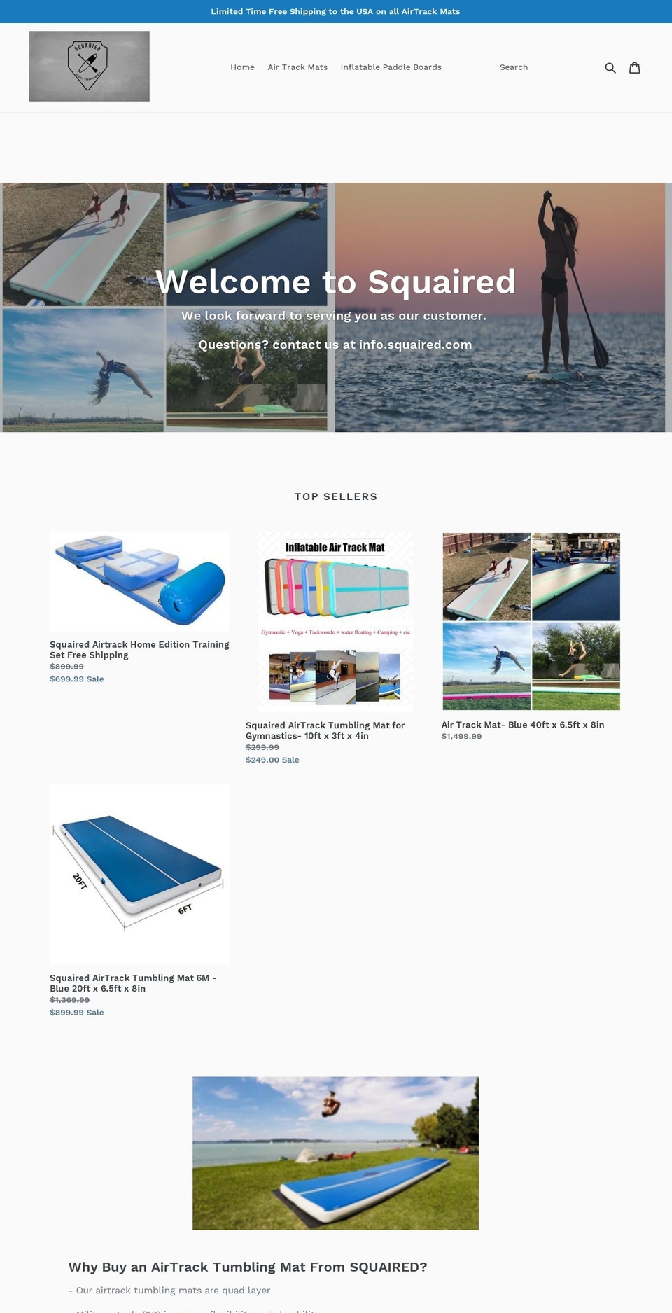 squaired.com shopify website screenshot