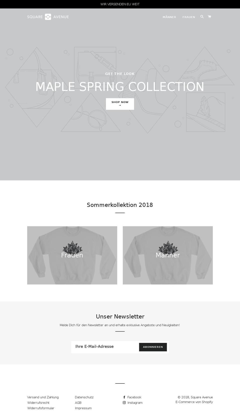 square-avenue.de shopify website screenshot