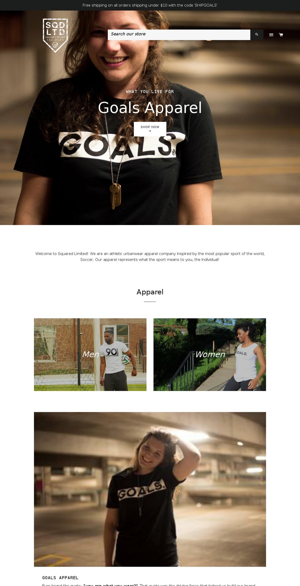 squaredlimited.com — Shopify storefront screenshot