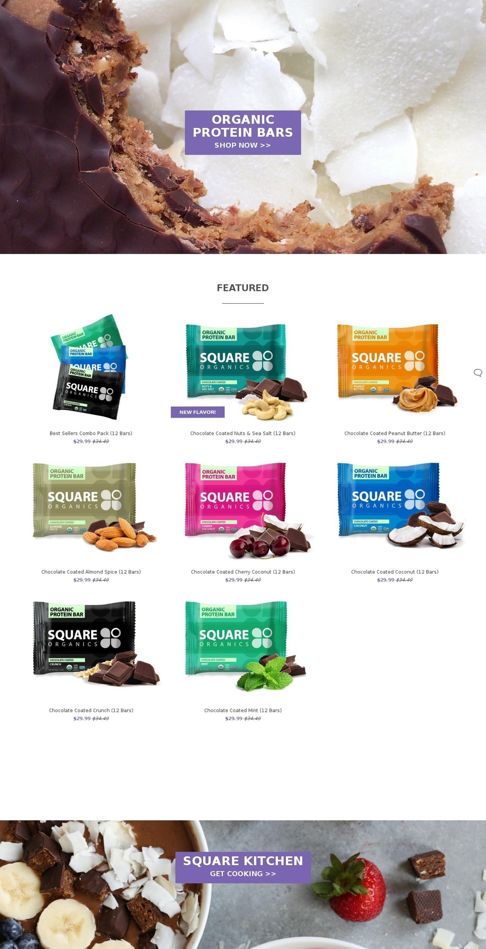 squareorganic.com shopify website screenshot